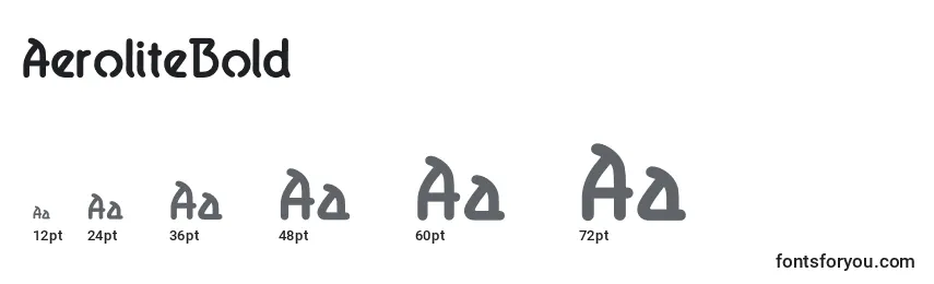 Größen der Schriftart AeroliteBold