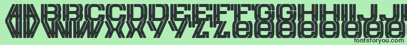 Шрифт Eurow – чёрные шрифты на зелёном фоне