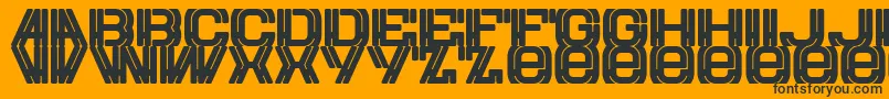 Шрифт Eurow – чёрные шрифты на оранжевом фоне