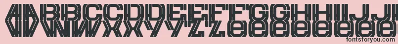 フォントEurow – ピンクの背景に黒い文字