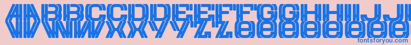 フォントEurow – ピンクの背景に青い文字
