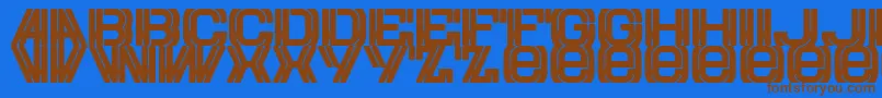 Шрифт Eurow – коричневые шрифты на синем фоне