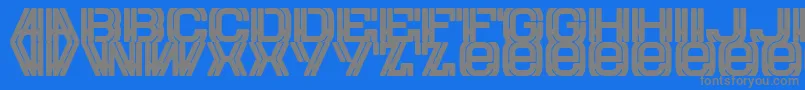 フォントEurow – 青い背景に灰色の文字