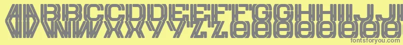 フォントEurow – 黄色の背景に灰色の文字