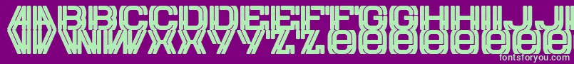 Шрифт Eurow – зелёные шрифты на фиолетовом фоне