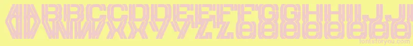 Eurow Font – Pink Fonts on Yellow Background