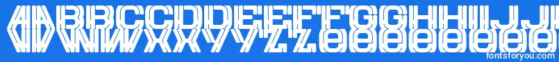Шрифт Eurow – белые шрифты на синем фоне