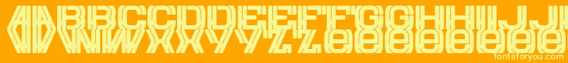 フォントEurow – オレンジの背景に黄色の文字