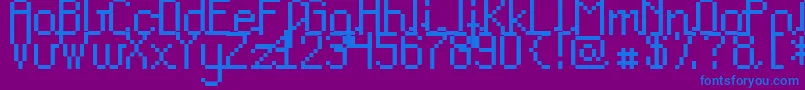 Teacp Font – Blue Fonts on Purple Background