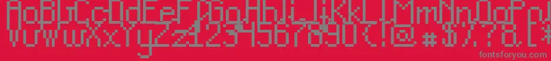 Teacp Font – Gray Fonts on Red Background