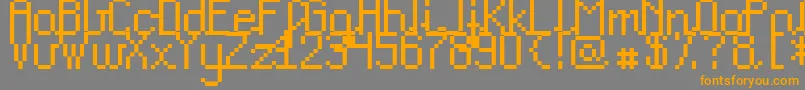 Teacp Font – Orange Fonts on Gray Background