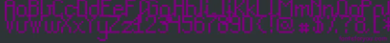 Teacp Font – Purple Fonts on Black Background