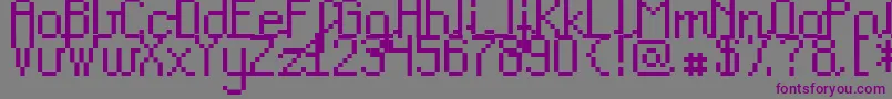Teacp Font – Purple Fonts on Gray Background