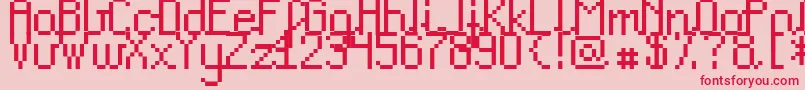 Teacp Font – Red Fonts on Pink Background