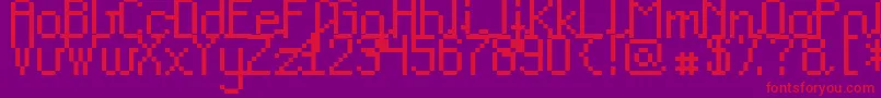 Teacp Font – Red Fonts on Purple Background