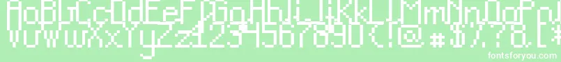 Teacp Font – White Fonts on Green Background