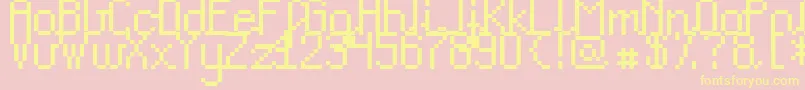 Teacp Font – Yellow Fonts on Pink Background