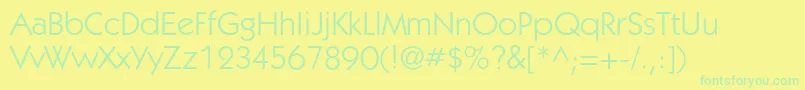 Kabelbookc Font – Green Fonts on Yellow Background