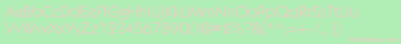 Kabelbookc Font – Pink Fonts on Green Background