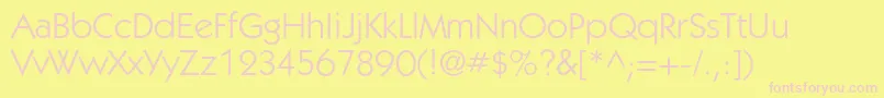 Kabelbookc Font – Pink Fonts on Yellow Background