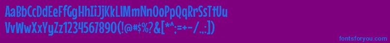 MousememoirsRegular Font – Blue Fonts on Purple Background