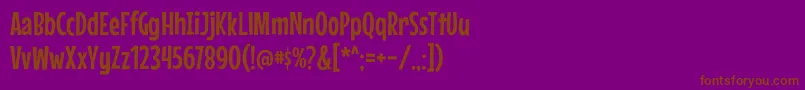 MousememoirsRegular Font – Brown Fonts on Purple Background