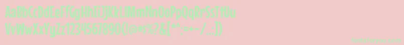 MousememoirsRegular-Schriftart – Grüne Schriften auf rosa Hintergrund
