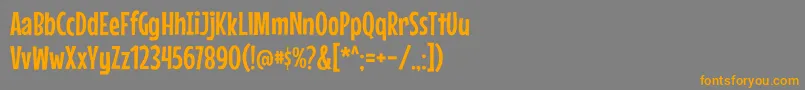 MousememoirsRegular Font – Orange Fonts on Gray Background