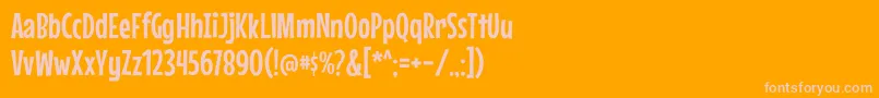 MousememoirsRegular Font – Pink Fonts on Orange Background