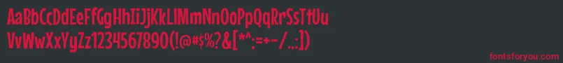 MousememoirsRegular Font – Red Fonts on Black Background