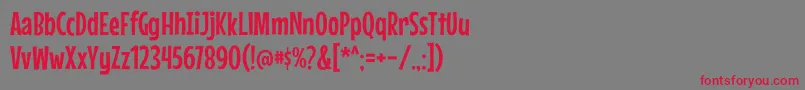 MousememoirsRegular Font – Red Fonts on Gray Background