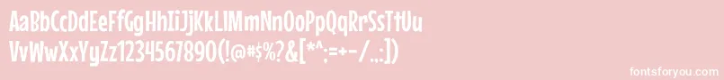 フォントMousememoirsRegular – ピンクの背景に白い文字