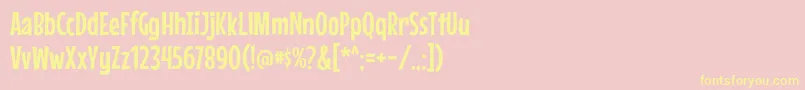 MousememoirsRegular Font – Yellow Fonts on Pink Background