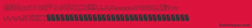 Creamcone Font – Black Fonts on Red Background