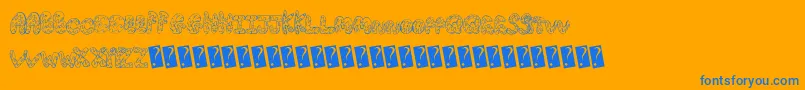 More about Creamcone Font Creamcone Font – Blue Fonts on Orange Background