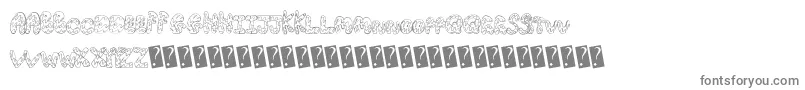 Creamcone-Schriftart – Graue Schriften auf weißem Hintergrund