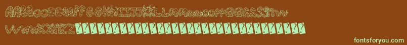 Creamcone Font – Green Fonts on Brown Background