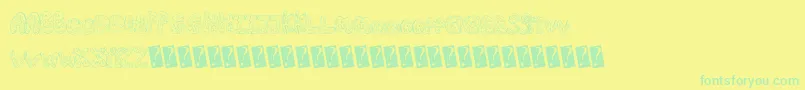 Lisätietoja Creamcone-fontista Creamcone-fontti – vihreät fontit keltaisella taustalla
