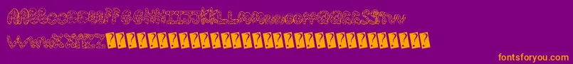 fuente Creamcone – Fuentes Naranjas Sobre Fondo Morado