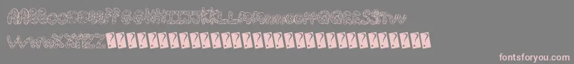 Creamcone-Schriftart – Rosa Schriften auf grauem Hintergrund