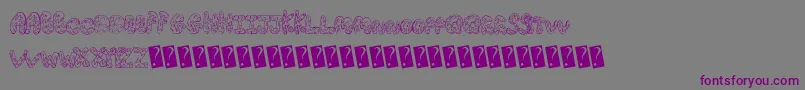 Creamcone-Schriftart – Violette Schriften auf grauem Hintergrund