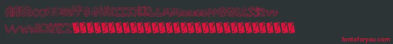 Creamcone Font – Red Fonts on Black Background
