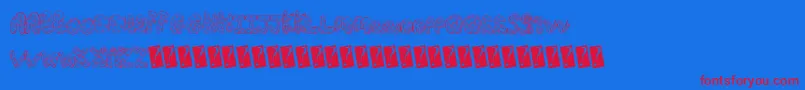 Creamcone Font – Red Fonts on Blue Background