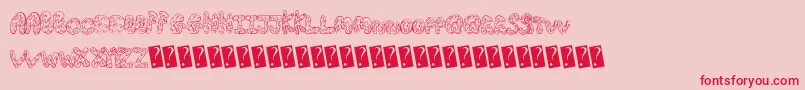 Шрифт Creamcone – красные шрифты на розовом фоне