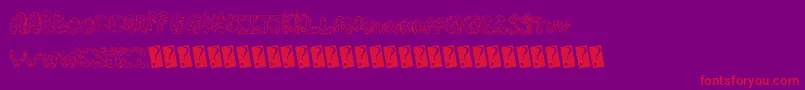Creamcone Font – Red Fonts on Purple Background