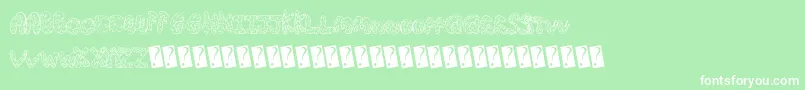 Creamcone-Schriftart – Weiße Schriften auf grünem Hintergrund