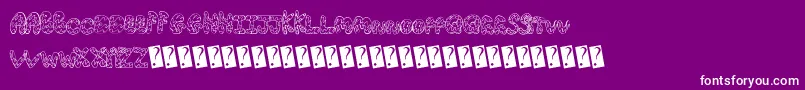Creamcone Font – White Fonts on Purple Background