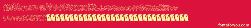 Creamcone Font – Yellow Fonts on Red Background