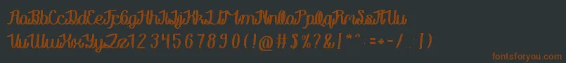 RainboyInLove Font – Brown Fonts on Black Background