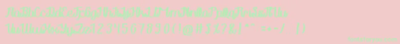 RainboyInLove Font – Green Fonts on Pink Background